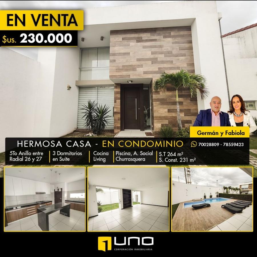 Foto Casa en Venta en ZONA NORTE, Santa Cruz de la Sierra, Santa Cruz - U$D 230.000 - CAV6627 - BienesOnLine