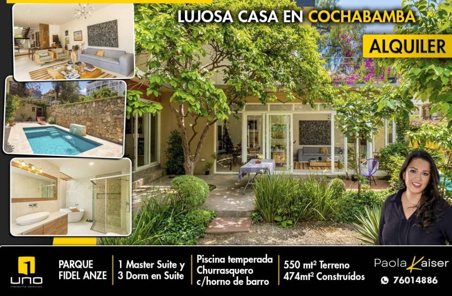 Foto Casa en Alquiler en Cochabamba, Cochabamba - U$D 3.000 - CAA7027 - BienesOnLine