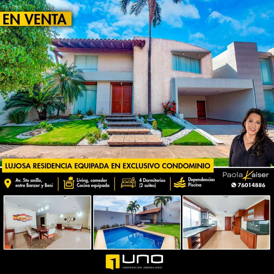Foto Casa en Venta en zona norte, Santa Cruz de la Sierra, Santa Cruz - U$D 450.000 - CAV7268 - BienesOnLine