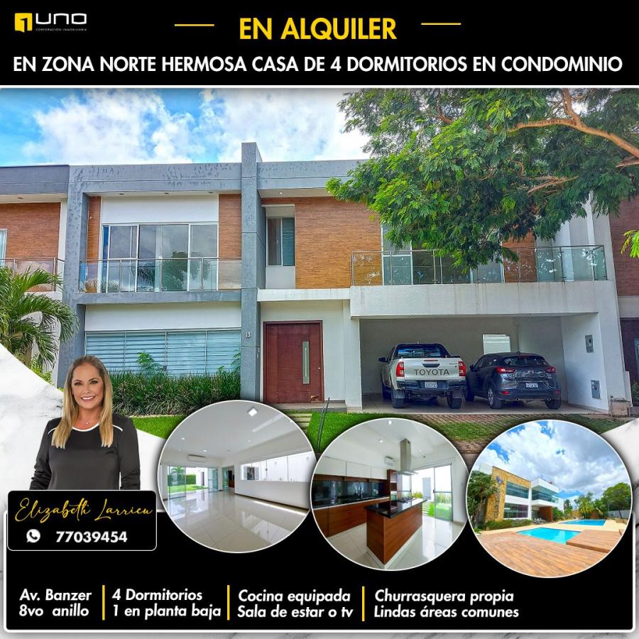 Foto Casa en Alquiler en Santa Cruz de la Sierra, Santa Cruz - U$D 2.300 - CAA7490 - BienesOnLine