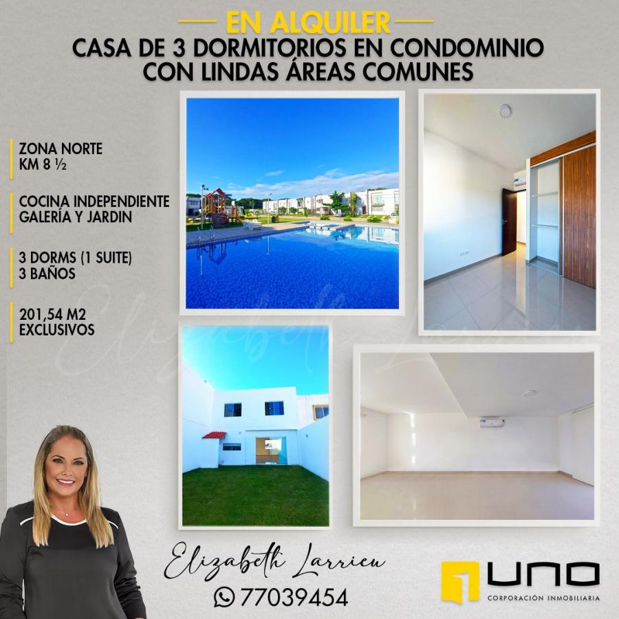 Foto Casa en Alquiler en zona norte km 8, norte, Santa Cruz - U$D 750 - CAA6326 - BienesOnLine