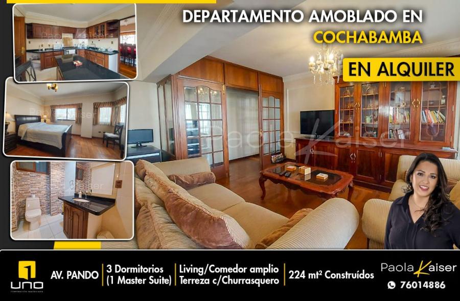 Foto Departamento en Alquiler en zona norte, Cochabamba, Cochabamba - U$D 700 - DEA7068 - BienesOnLine