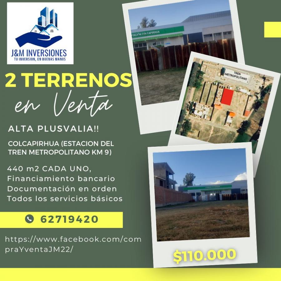 Foto Terreno en Venta en Colcapirhua, Cochabamba - U$D 98.000 - TEV6132 - BienesOnLine