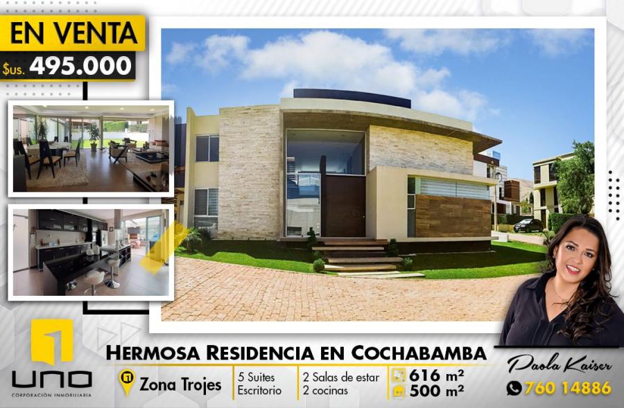 Foto Casa en Venta en tiquipaya, Cochabamba, Cochabamba - U$D 495.000 - CAV5540 - BienesOnLine