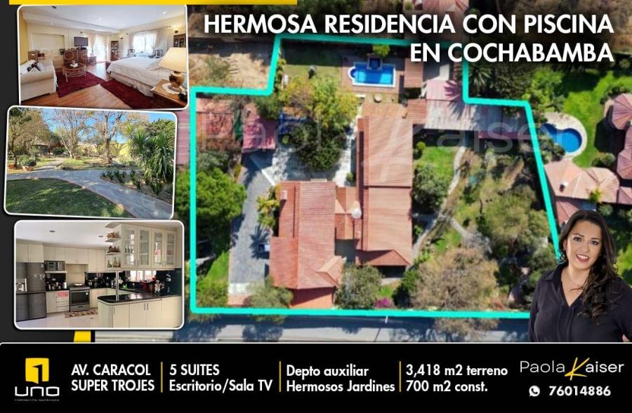 Foto Casa en Venta en trojes, Tiquipaya, Cochabamba - U$D 1.190.000 - CAV6947 - BienesOnLine