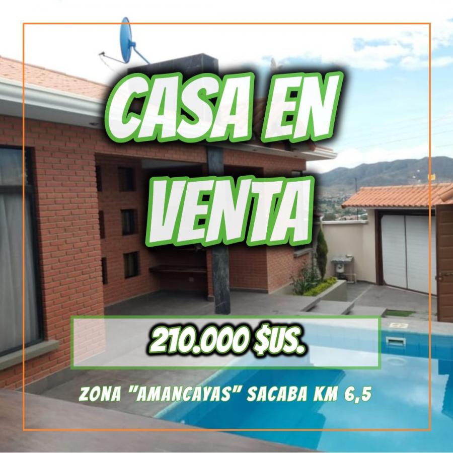 Foto Casa en Venta en Amancayas Km 6,5 a Sacaba (Circunvalacin), Sacaba, Cochabamba - U$D 210.000 - CAV3979 - BienesOnLine