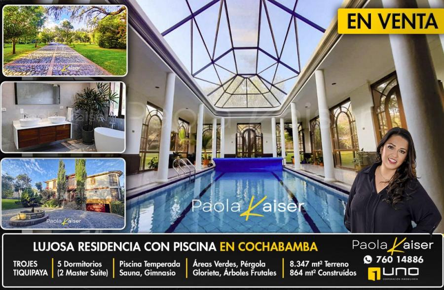 Foto Casa en Venta en Trojes, Tiquipaya, Cochabamba - U$D 1.980.000 - CAV7071 - BienesOnLine