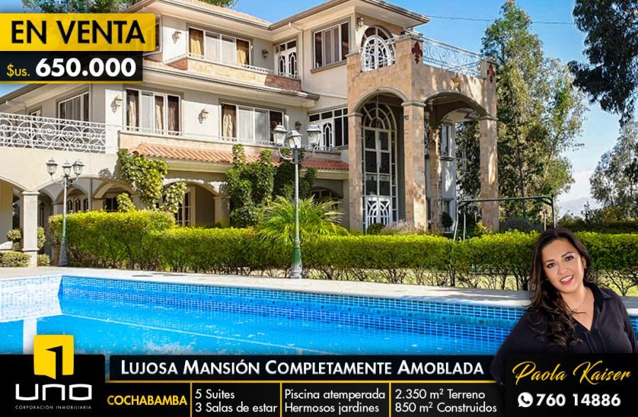 Foto Casa en Venta en Tiquipaya, Cochabamba, Cochabamba - U$D 650.000 - CAV4086 - BienesOnLine