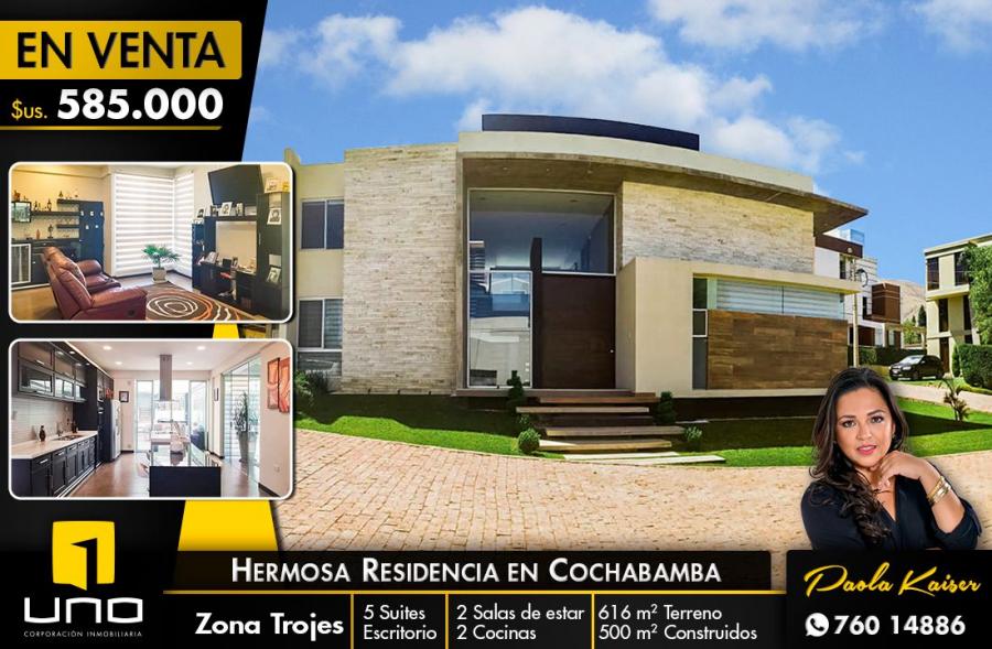 Foto Casa en Venta en trojes, Tiquipaya, Cochabamba - U$D 495.000 - CAV4175 - BienesOnLine