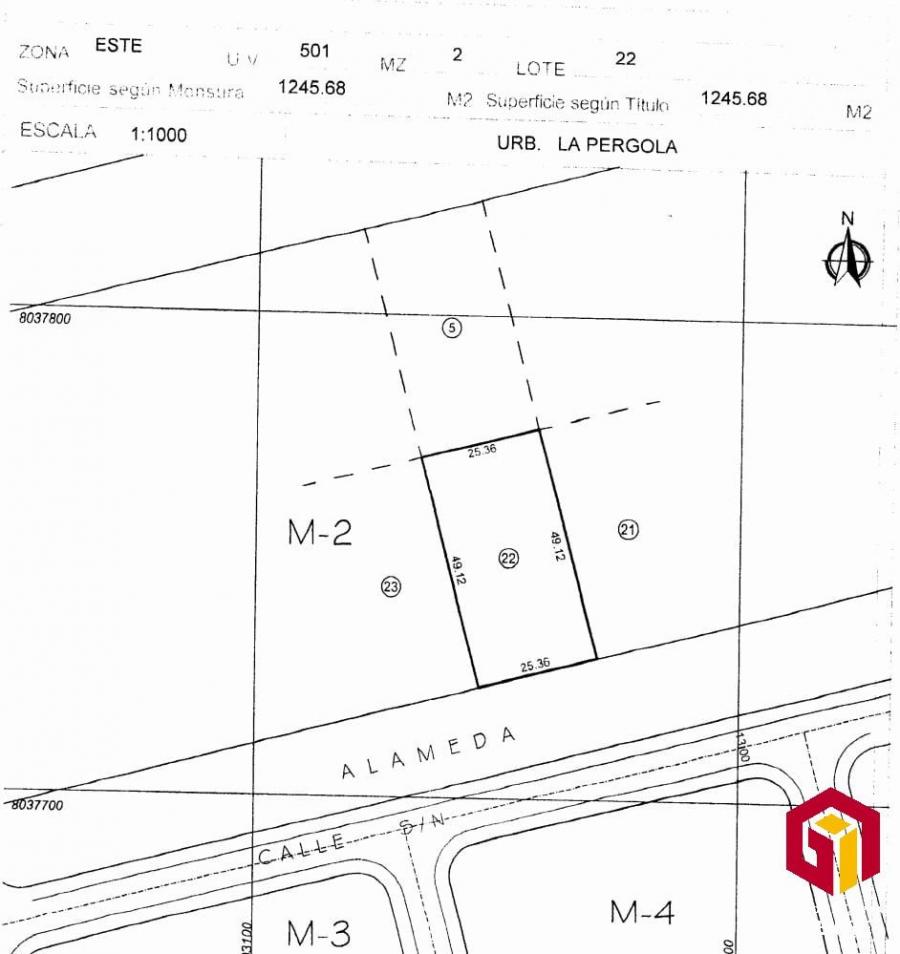 Foto Terreno en Venta en Urbanizacin La Prgola, Cotoca, Santa Cruz - U$D 93.426 - TEV6455 - BienesOnLine