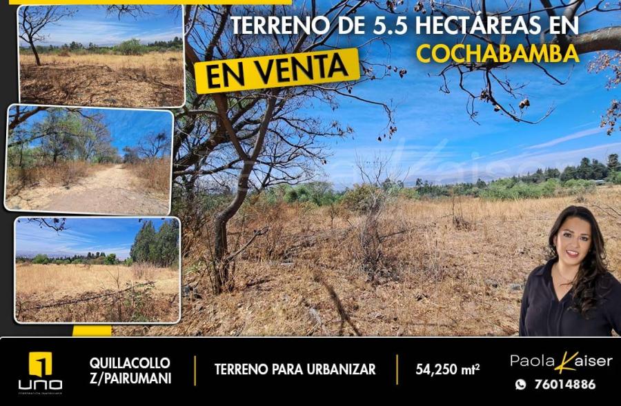 Foto Terreno en Venta en Pairumani, Pairumani, Cochabamba - U$D 1.925.000 - TEV7120 - BienesOnLine