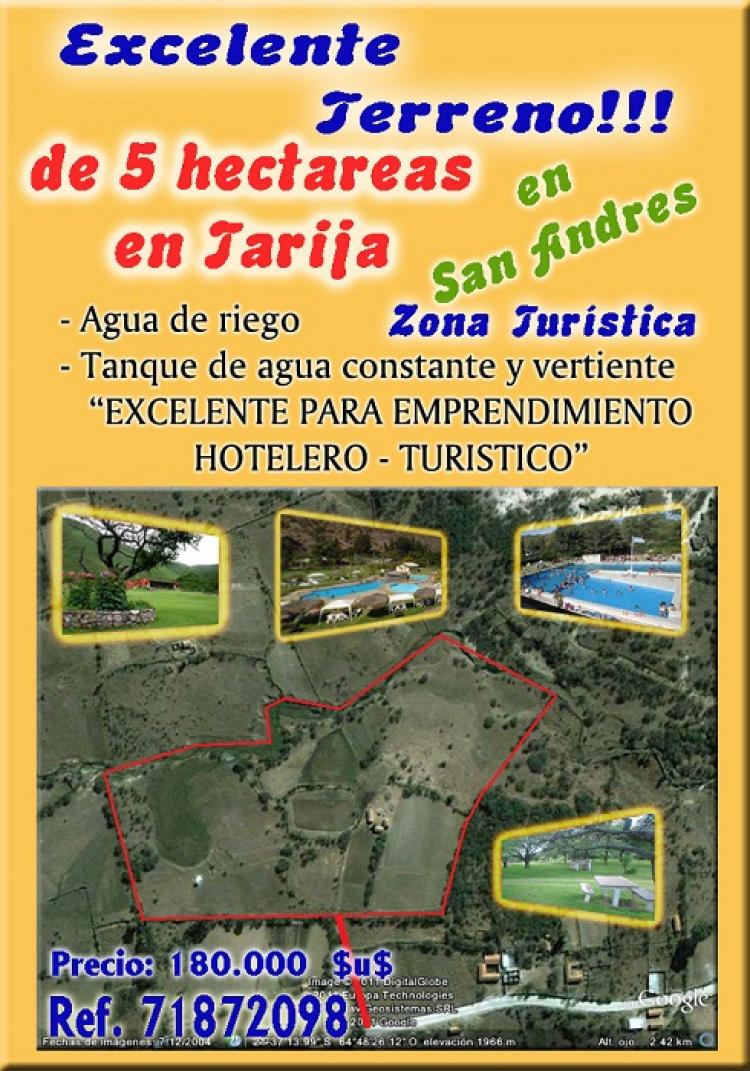 Foto Terreno en Venta en San Andres, Tarija, Tarija - 5 hectareas - U$D 180.000 - TEV52 - BienesOnLine