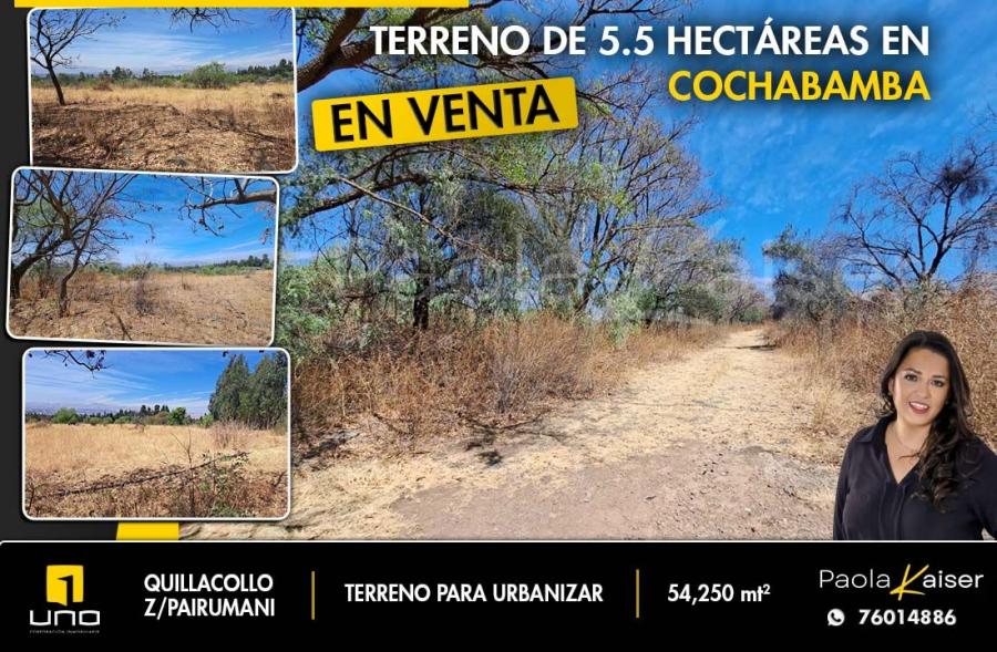 Foto Terreno en Venta en pairumani, Quillacollo, Cochabamba - 5 hectareas - U$D 35 - TEV6948 - BienesOnLine