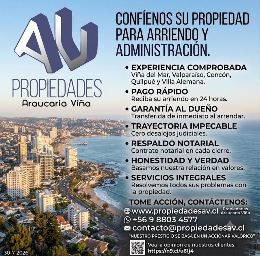 Foto Departamento en Arriendo en Metro Viña del Mar, Viña del Mar, Valparaiso - $ 9.997 - DEA155421 - BienesOnLine