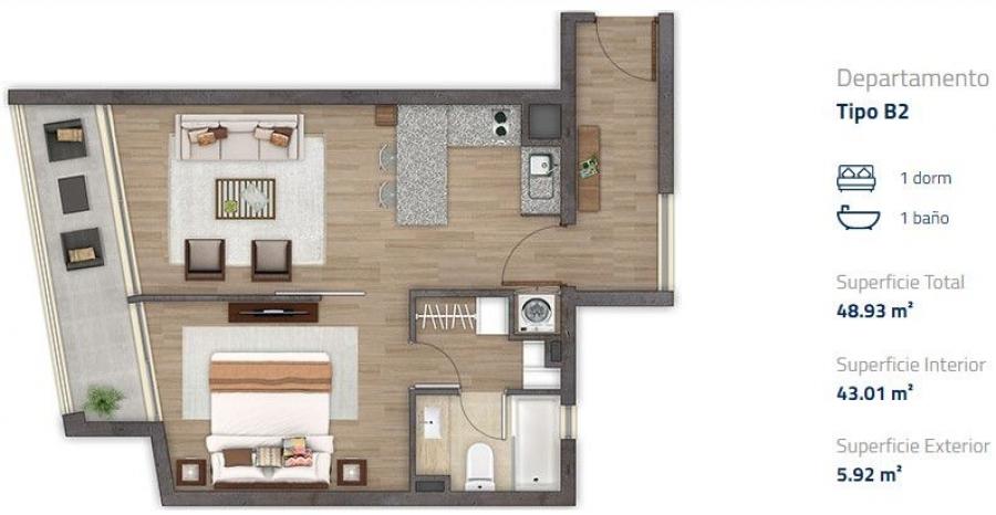 Foto Departamento en Arriendo en REPÚBLICA repubica, Santiago, Santiago - $ 470.000 - DEA156532 - BienesOnLine