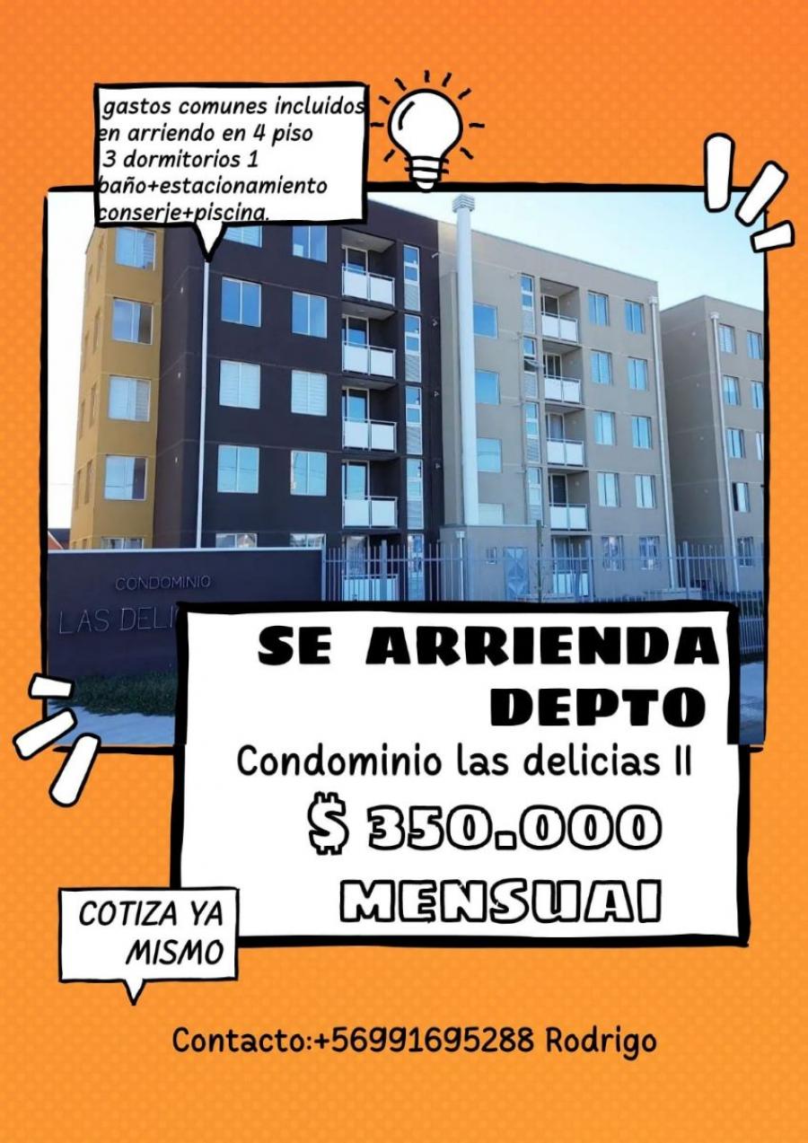 Foto Departamento en Arriendo en Chillán, Ñuble - $ 350.000 - DEA131580 - BienesOnLine