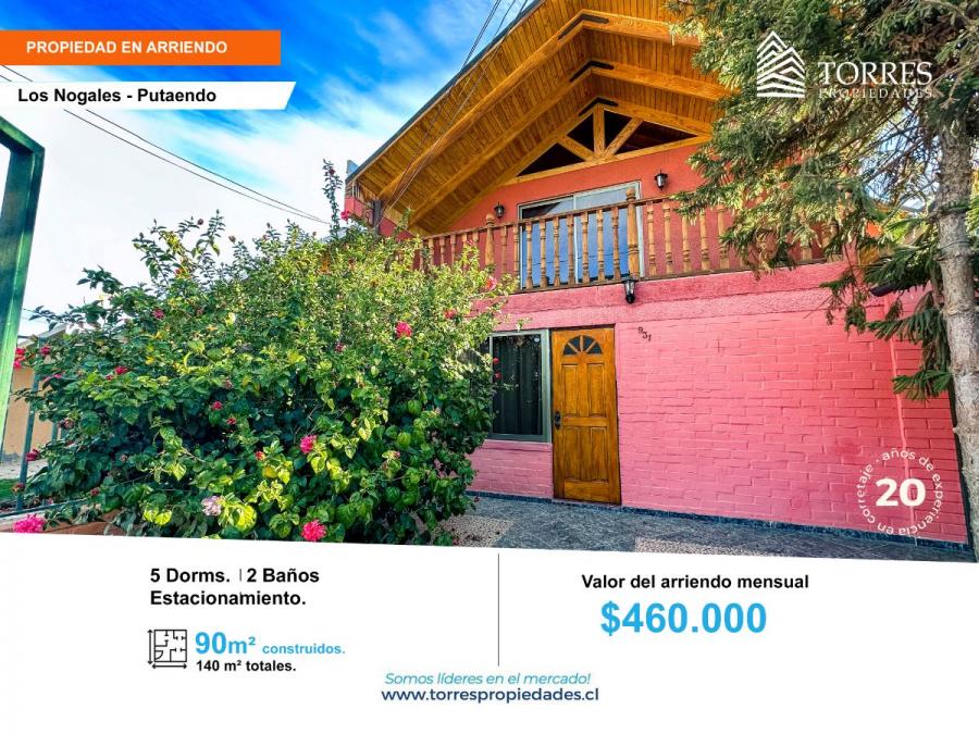 Foto Casa en Arriendo en Putaendo, San Felipe de Aconcagua - $ 410.000 - CAA142170 - BienesOnLine