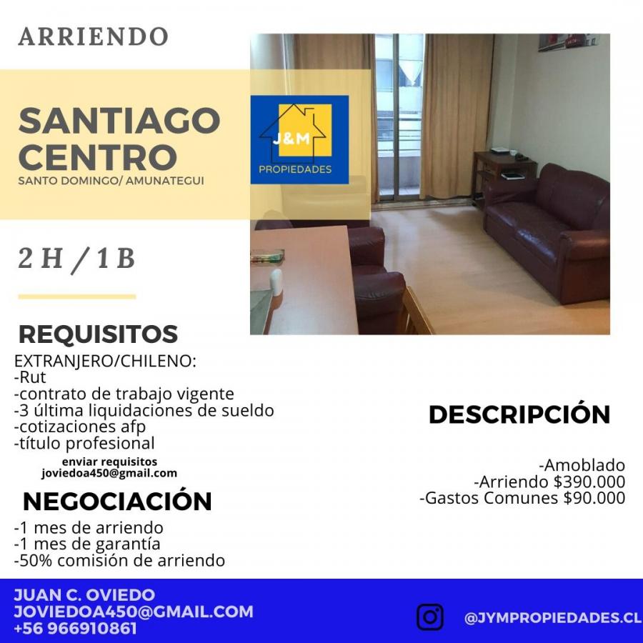 Foto Departamento en Arriendo en metropolitana, Santiago, Santiago - $ 390.000 - DEA110496 - BienesOnLine