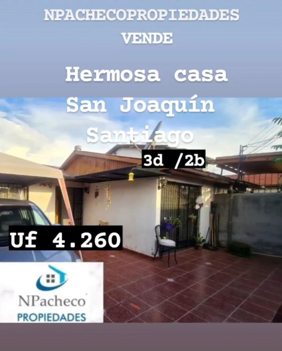 Foto Casa en Venta en San Joaqun, Santiago - UFs 4.260 - CAV136602 - BienesOnLine