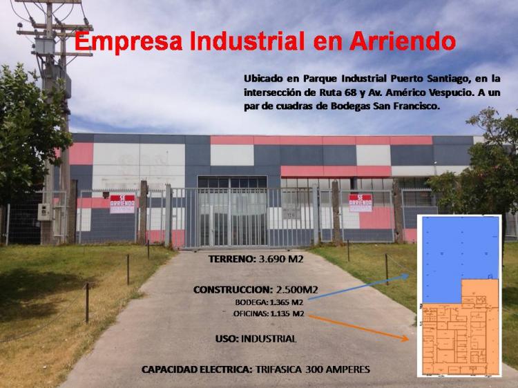 Foto Industrial en Arriendo en Pudahuel, Santiago - $ 9.000.000 - INA45661 - BienesOnLine