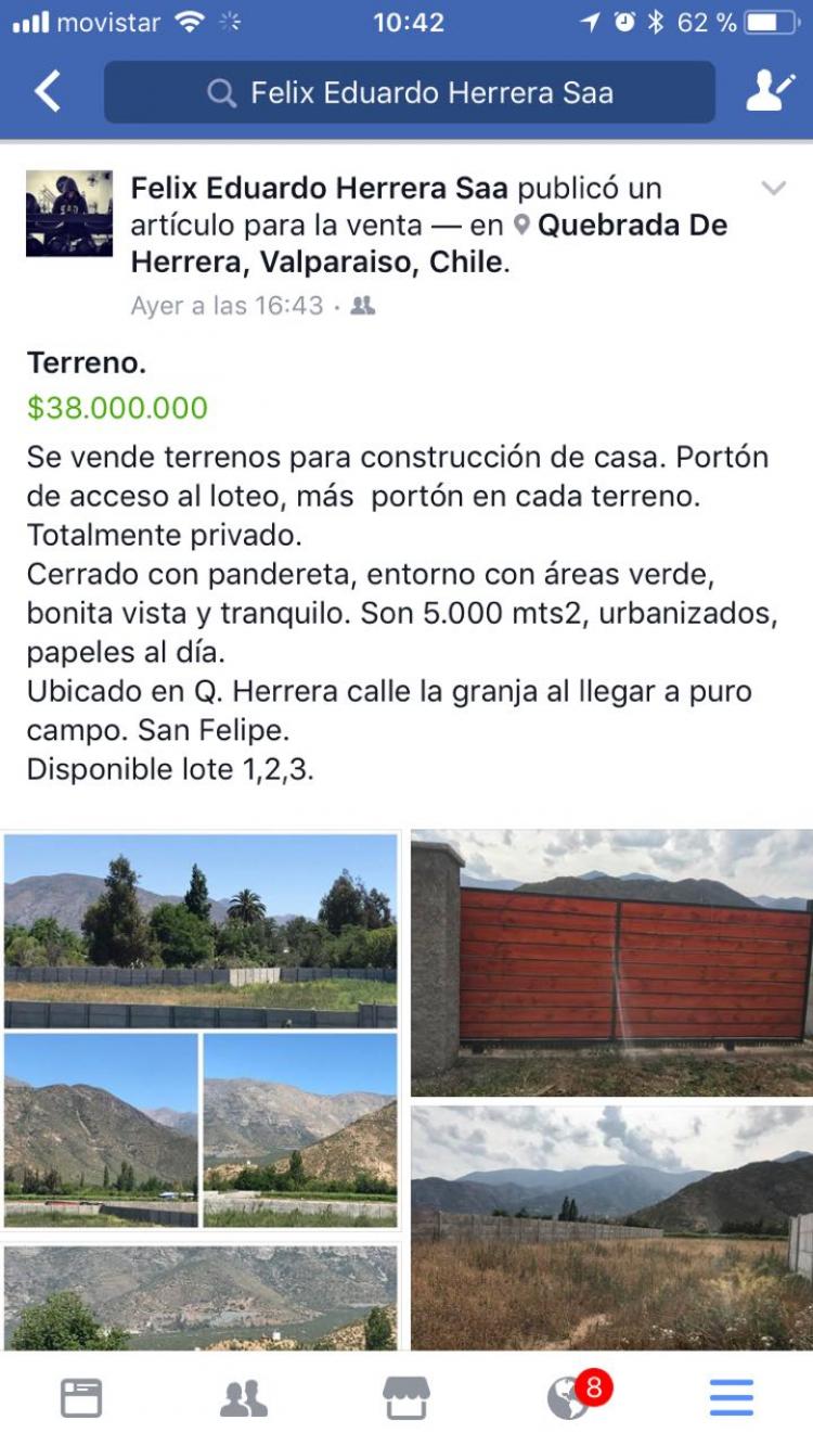 Foto Terreno en Venta en Rural sector La Granja de Putaendo, San Felipe, San Felipe de Aconcagua - $ 38.000.000 - TEV71342 - BienesOnLine