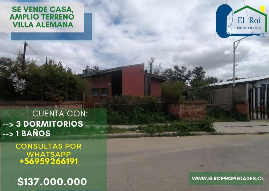 Foto Casa en Venta en Villa Alemana, Valparaiso - $ 125.000.000 - CAV147357 - BienesOnLine