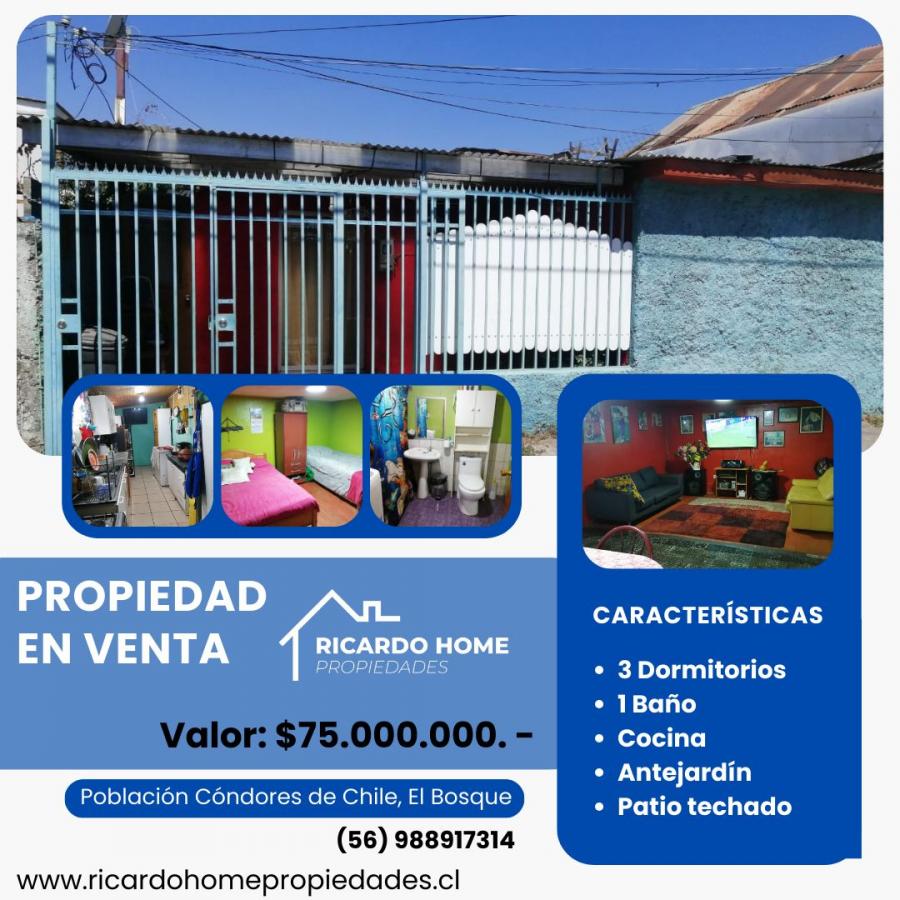 Foto Casa en Venta en El Bosque, Santiago - $ 75.000.000 - CAV151349 - BienesOnLine