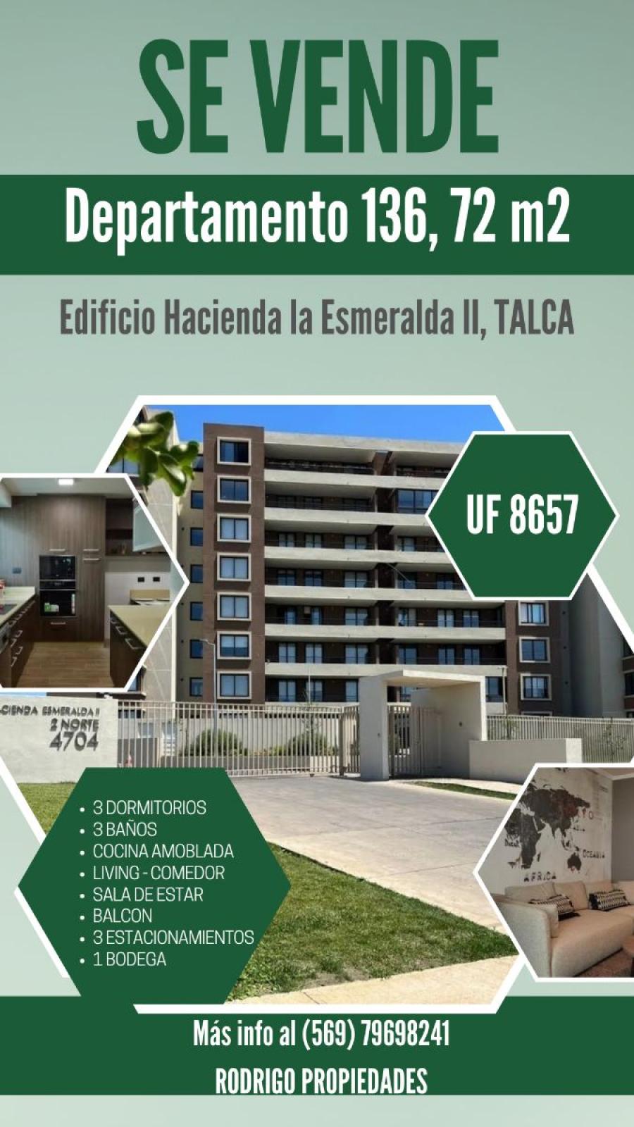Foto Departamento en Venta en Residencial, Talca, Talca - UFs 8.657 - DEV132195 - BienesOnLine