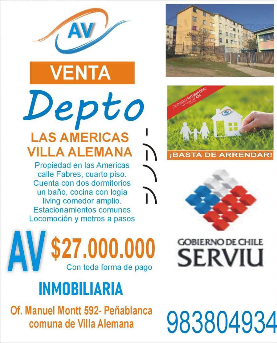 Foto Departamento en Venta en norte, villa alemana, Valparaiso - $ 27.000.000 - DEV117358 - BienesOnLine