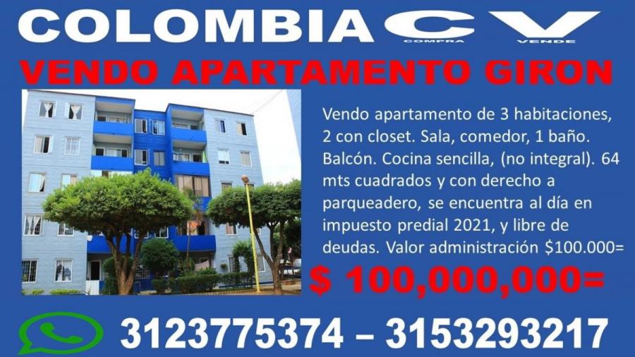 Foto Apartamento en Venta en carrizal, Girón, Santander - $ 100.000.000 - APV189403 - BienesOnLine