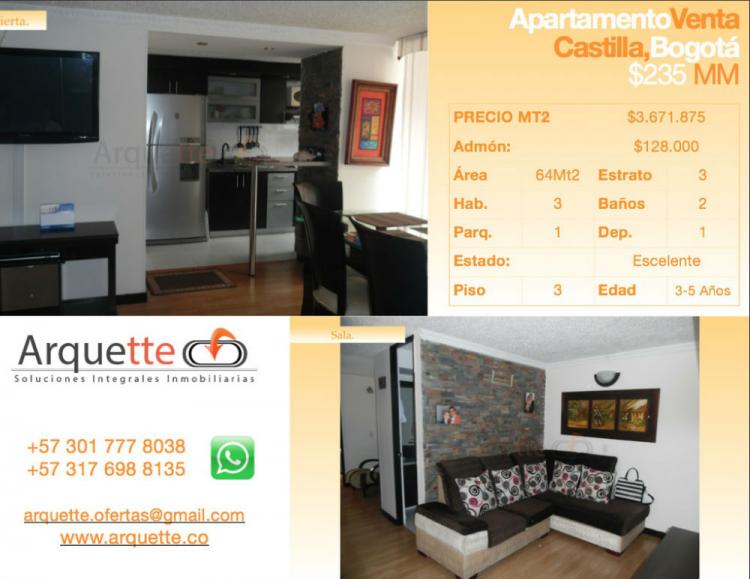 Foto Apartamento en Venta en CASTILLA, Castilla, Bogota D.C - $ 235.000.000 - APV109673 - BienesOnLine