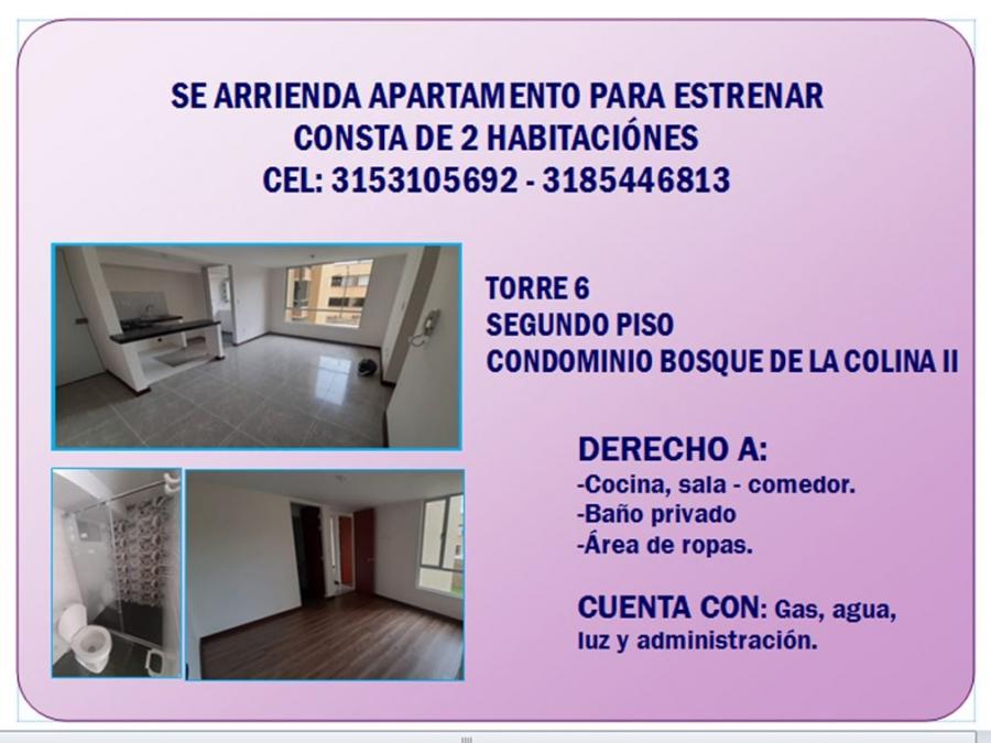 Foto Apartamento en Arriendo en bosque de la colina II, Pasto, Nariño - $ 900 - APA203035 - BienesOnLine