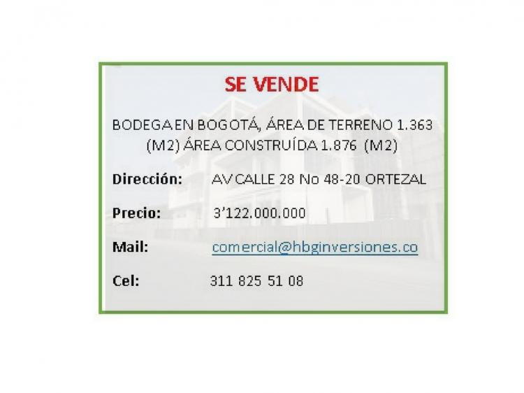 Foto Bodega en Venta en Ortezal, Bogotá, Bogota D.C - $ 3.122.000.000 - BOV144497 - BienesOnLine