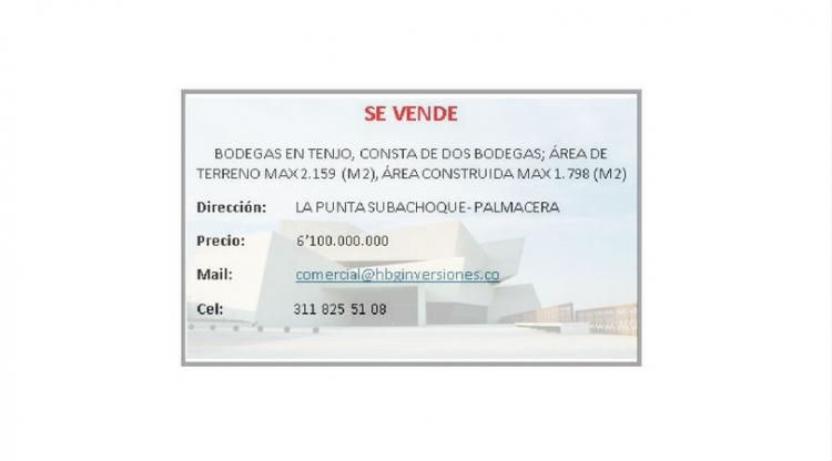 Foto Bodega en Venta en palmacera, Bogotá, Cundinamarca - $ 6.100.000.000 - BOV144834 - BienesOnLine