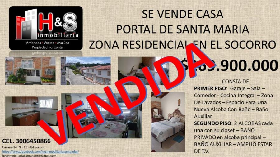 Foto Casa en Venta en Socorro, Santander - $ 290.900.000 - CAV196712 - BienesOnLine