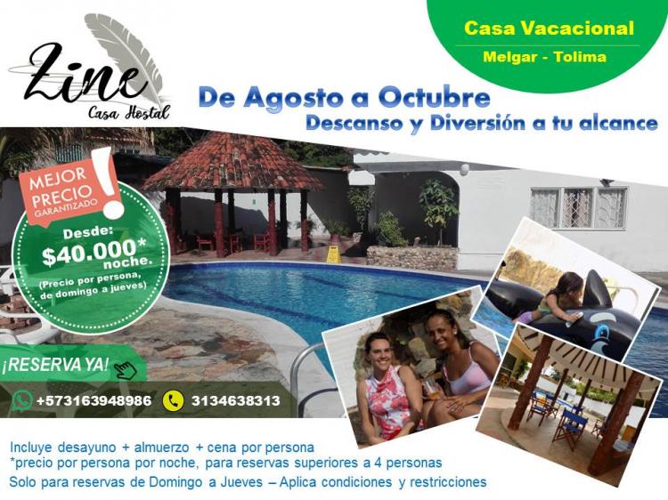 Foto Casa en Alojamiento en Melgar, Tolima - $ 550.000 - CAA157267 - BienesOnLine