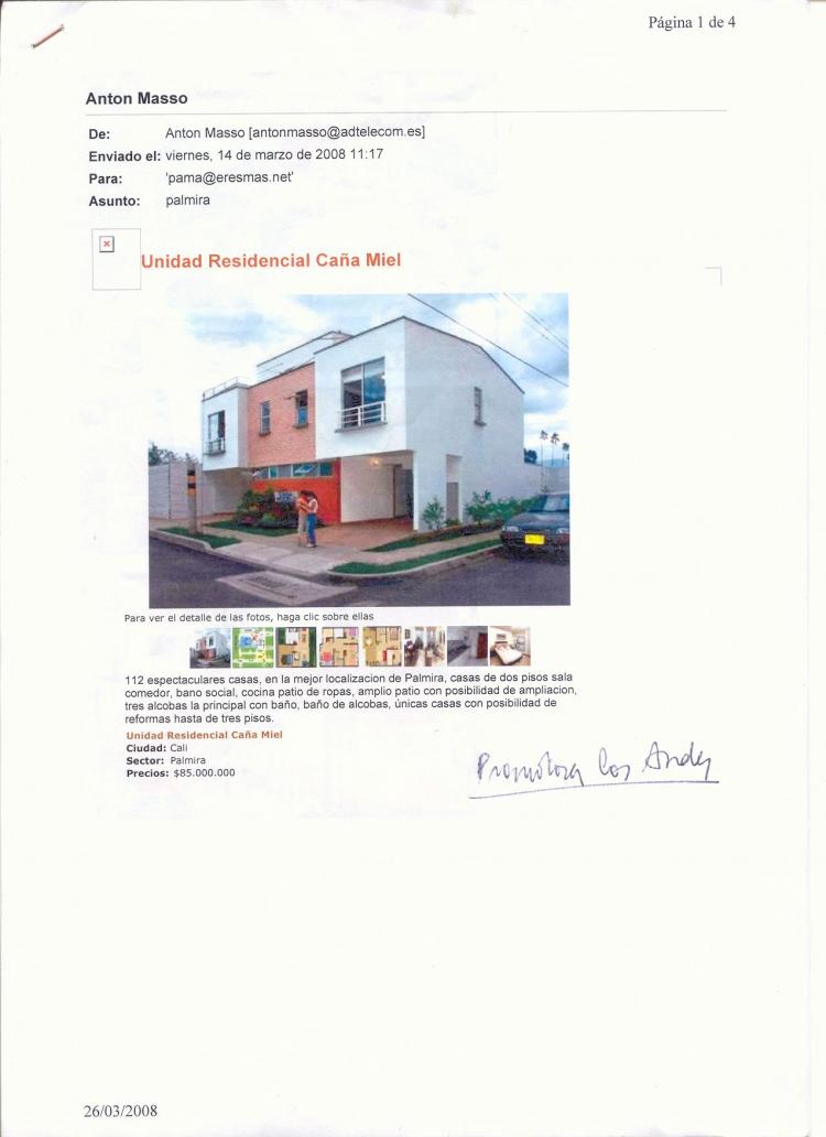 Foto Casa en Venta en Urbanizacion Cañamiel, Palmira, Valle del Cauca - $ 45.000.000 - CAV41871 - BienesOnLine