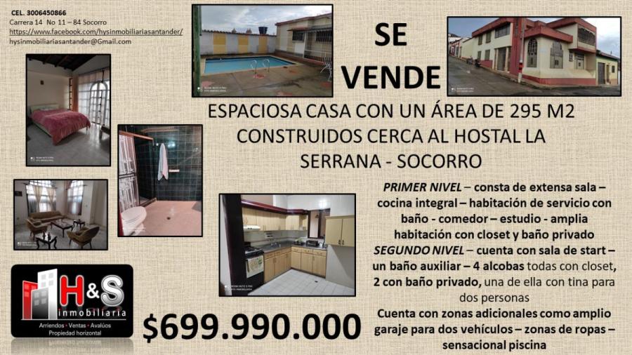 Foto Casa en Venta en Socorro, Santander - $ 699.990.000 - CAV197311 - BienesOnLine