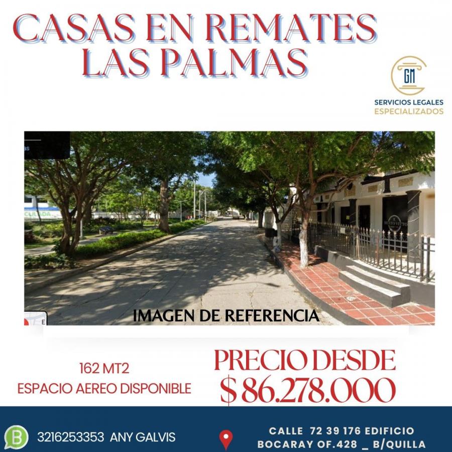 LAS PALMAS CASAS EN REMATES BARRANQUILLA