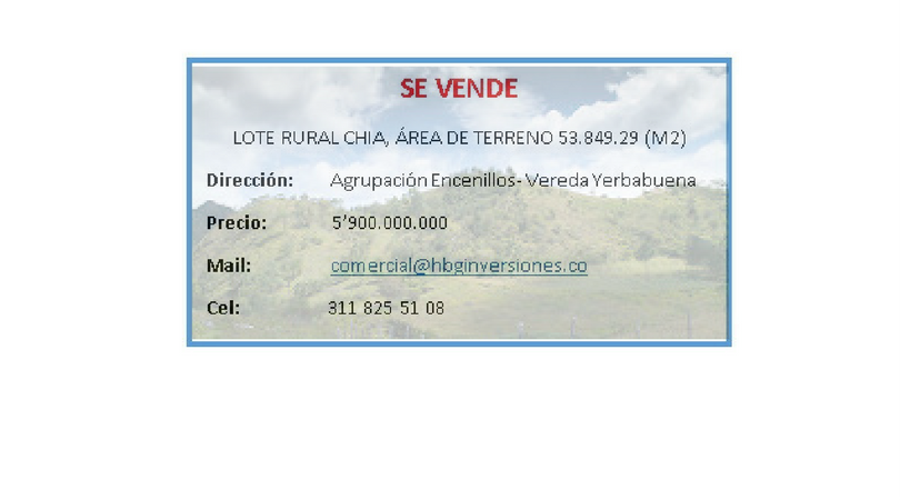 Foto Lote en Venta en Vereda Yerbabuena, Bogotá, Bogota D.C - $ 5.900.000.000 - LOV144571 - BienesOnLine