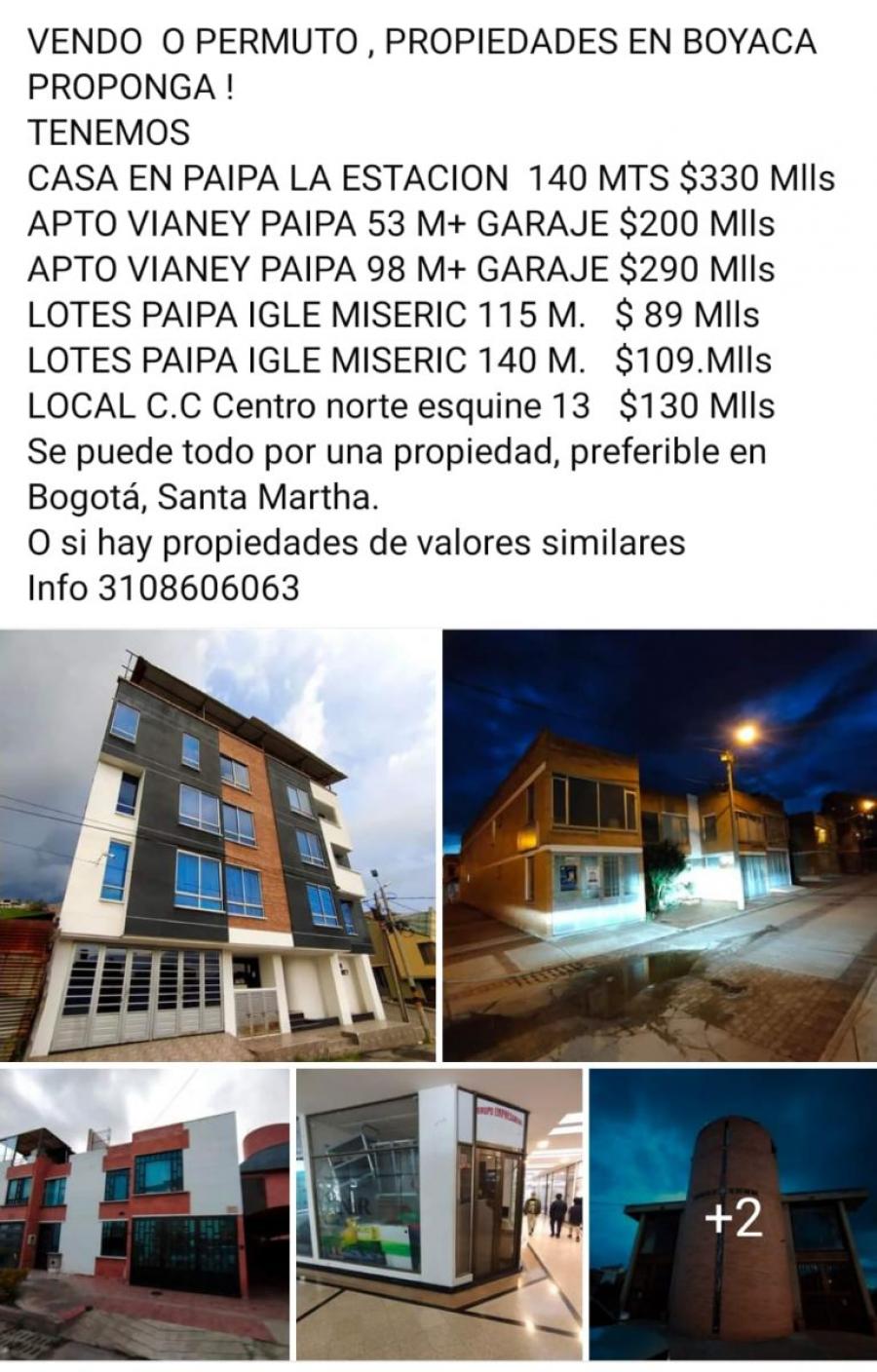 Foto PERMUTO VARIAS PROPIEDADES 