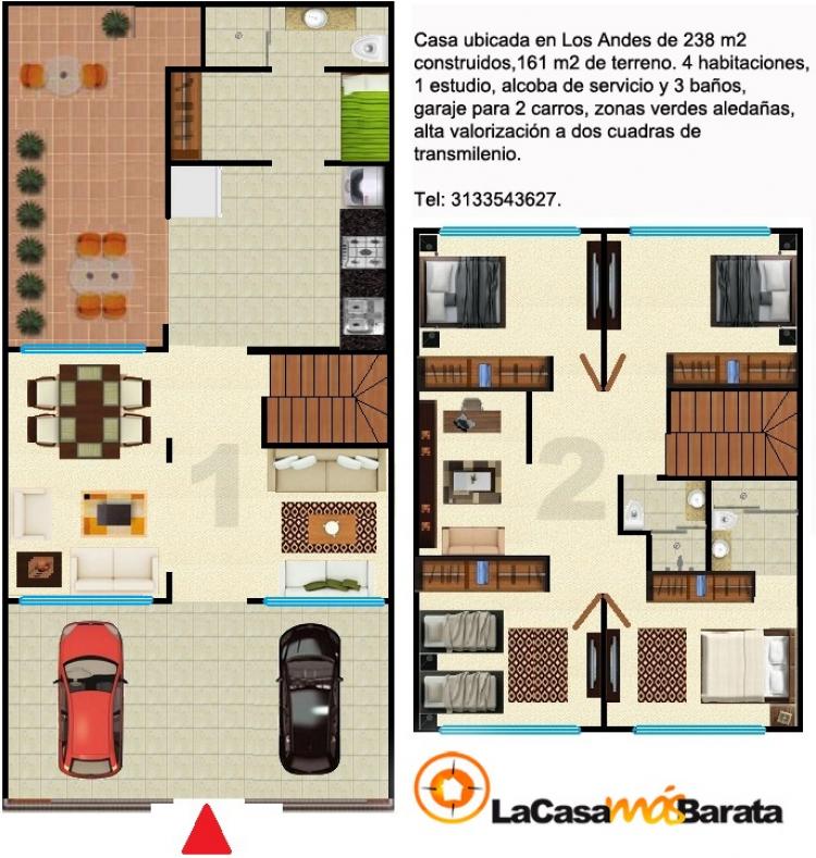 Foto Casa en Venta en Los Andes Floresta, Barrios Unidos, Bogota D.C - $ 369.000.000 - CAV37902 - BienesOnLine