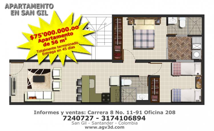 Foto Apartamento en Venta en centro, San Gil, Santander - $ 75.000.000 - APV66973 - BienesOnLine