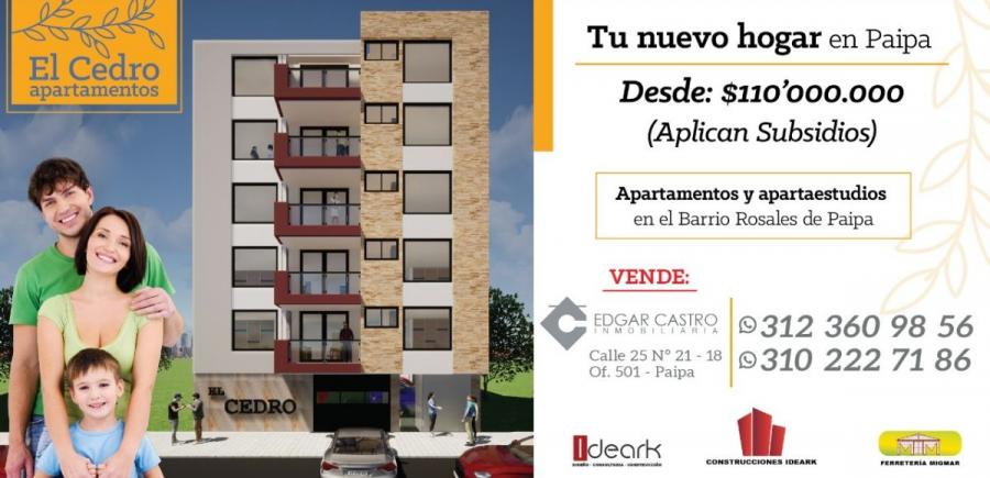 VENTA: Apartamentos sobre planos Edificio El Cedro, Paipa, Boyacá.