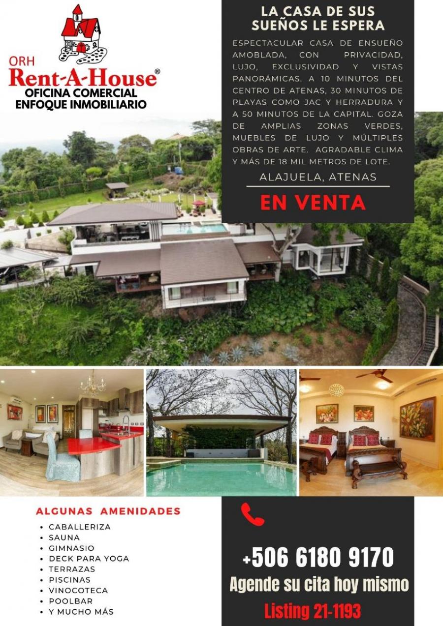 Foto Casa en Venta en Atenas, Atenas, Alajuela - U$D 6.500.000 - CAV49060 - BienesOnLine