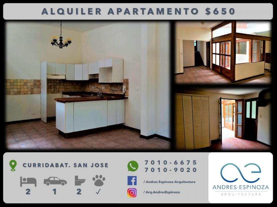 Foto Apartamento en Alquiler en Curridabat, San Jos - U$D 650 - APA27382 - BienesOnLine