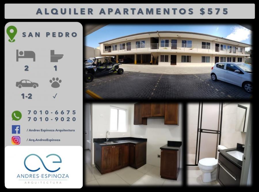 Foto Apartamento en Alquiler en San Pedro, San Jos - U$D 575 - APA23787 - BienesOnLine