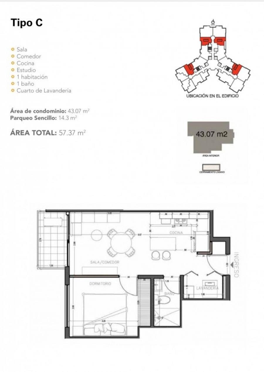 Foto Apartamento en Venta en Mata Redonda, San Jos - U$D 135.000 - APV62769 - BienesOnLine