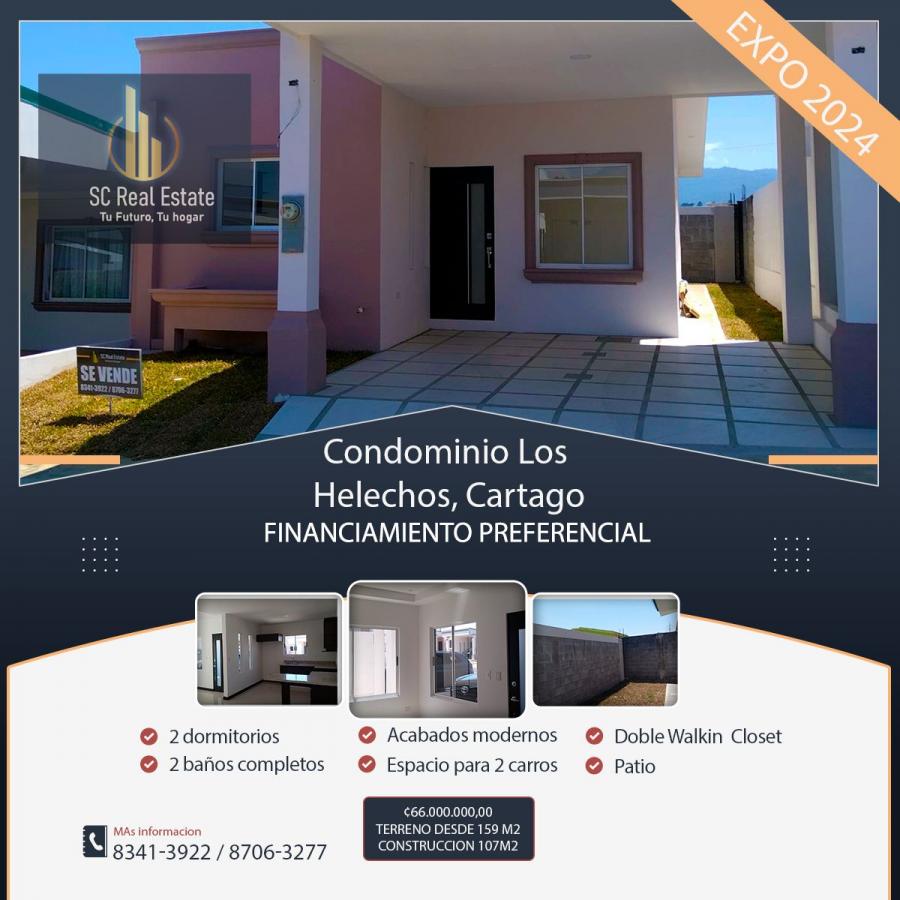 Foto Casa en Venta en Condominio Los Helechos, Cartago, Cartago - ¢ 66.000.000 - CAV95381 - BienesOnLine