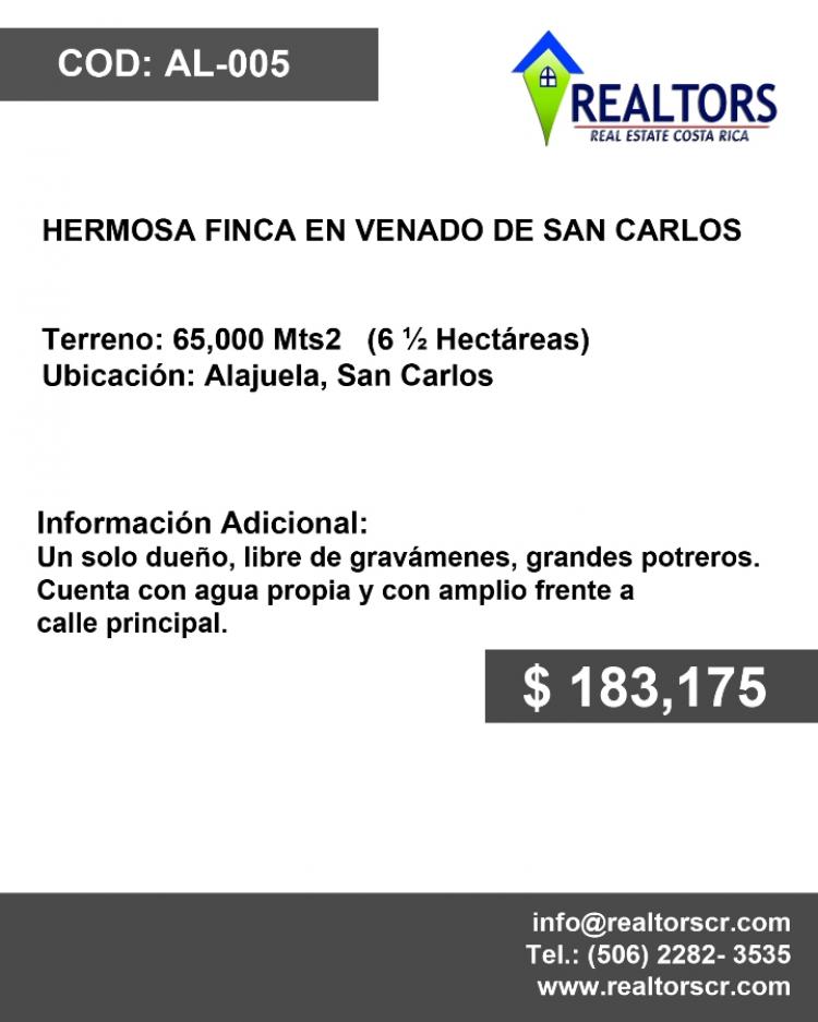 Foto Finca en Venta en Venado, San Carlos, Alajuela - U$D 183.175 - FIV11057 - BienesOnLine